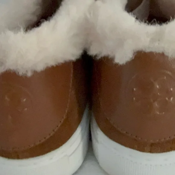Tory Burch Miller Suede Festival Brown Wool Lined Shoes 6.5 Women’s EUC - Picture 6 of 10